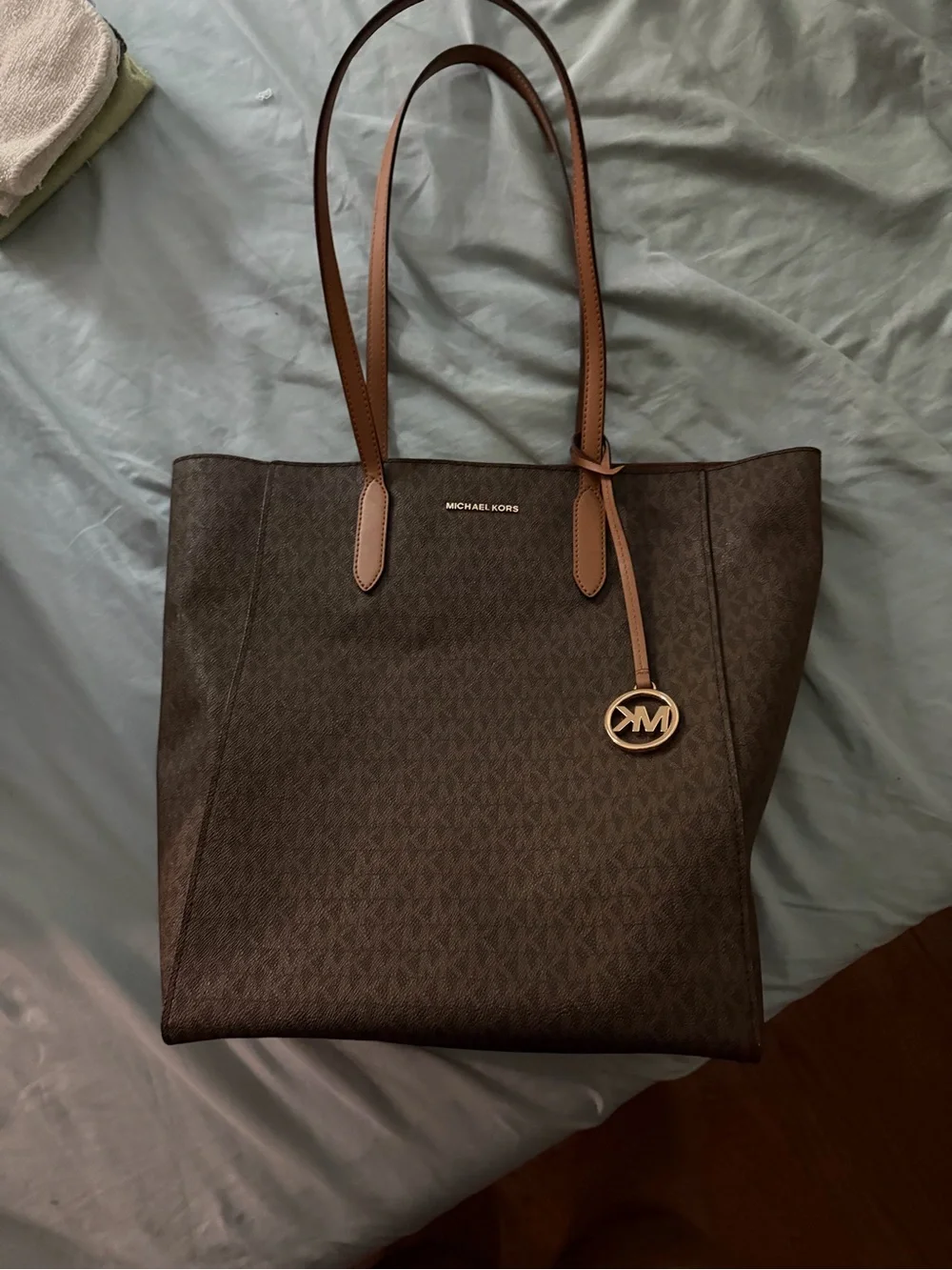 Michael Kors large Brown Tote with Tan Straps